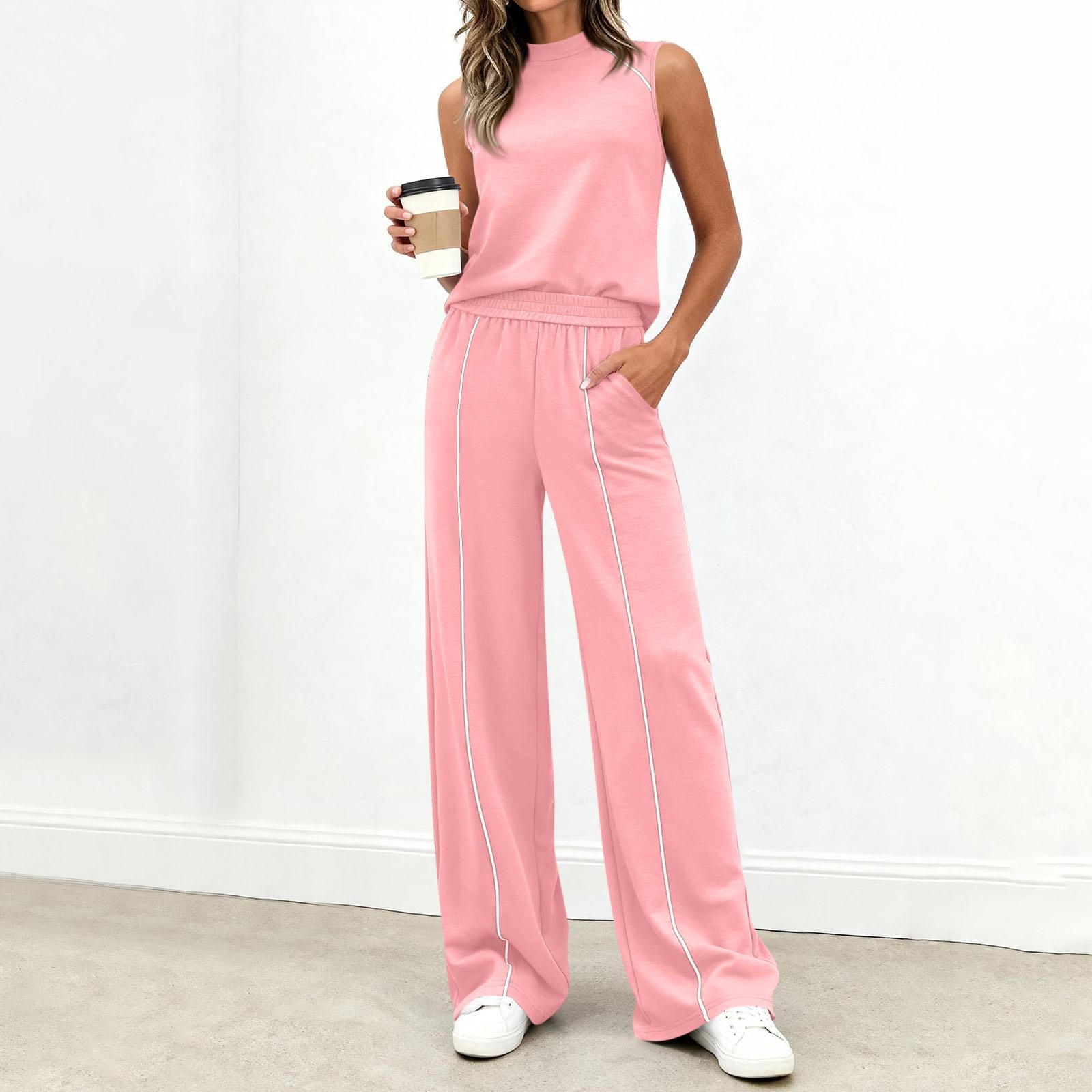 Women s Casual Fashion High-Neck Sleeveless Top And Wide-Leg Trousers Set XXL рожевий
Women s Casual Fashion High-Neck Sleeveless Top And Wide-Leg Trousers Set XXL рожевий