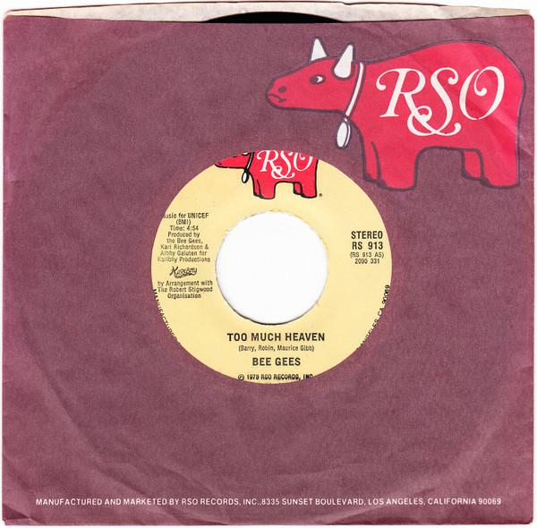 7inch Record BEE GEES Too Much Heaven Rest Your Love On RS913 RSO 1978 US Rock Used
7inch Record BEE GEES Too Much Heaven Rest Your Love On RS913 RSO 1978 US Rock Used