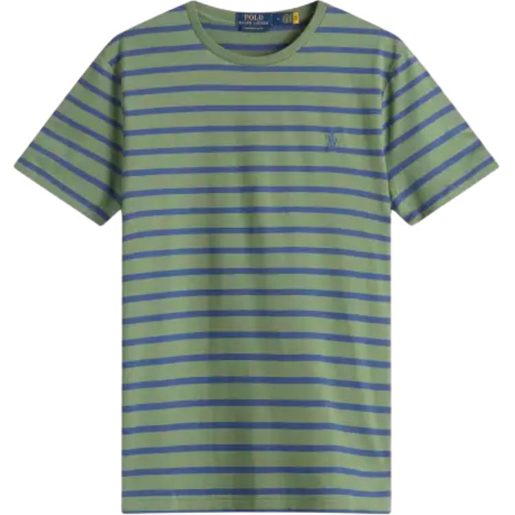 Мужская футболка в полоску с вышитым логотипом Polo Ralph Lauren, короткий рукав, топ, зеленый 710938134-GRN M
Мужская футболка в полоску с вышитым логотипом Polo Ralph Lauren, короткий рукав, топ, зеленый 710938134-GRN M