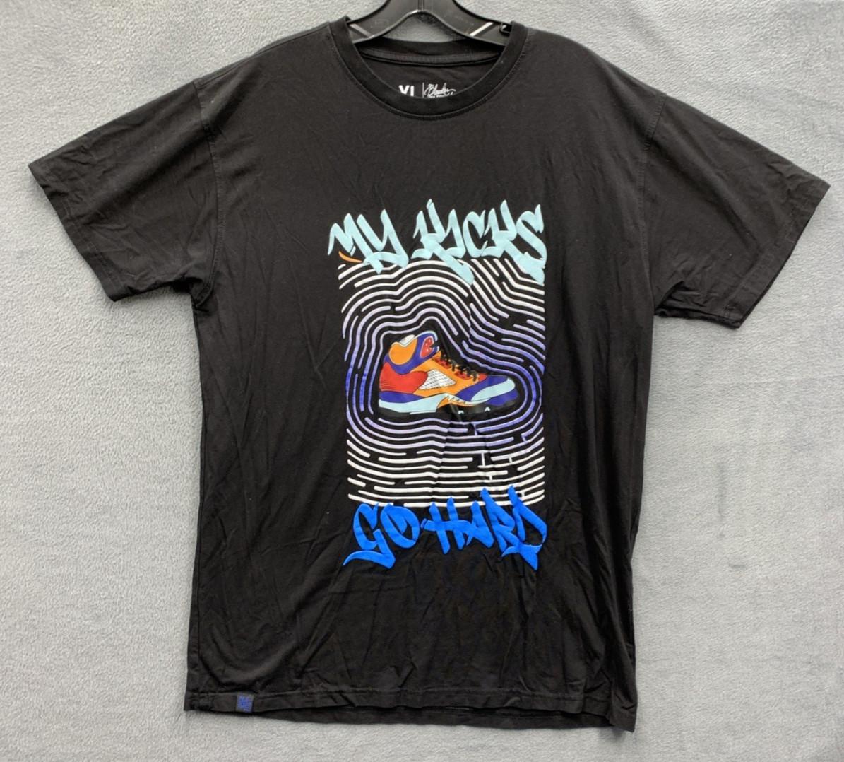 Bleecker & Mercer Graphic Tee T-Shirt Men s XL Black Crew Neck MY KICKS GO HARD 4XL
Bleecker & Mercer Graphic Tee T-Shirt Men s XL Black Crew Neck MY KICKS GO HARD 4XL