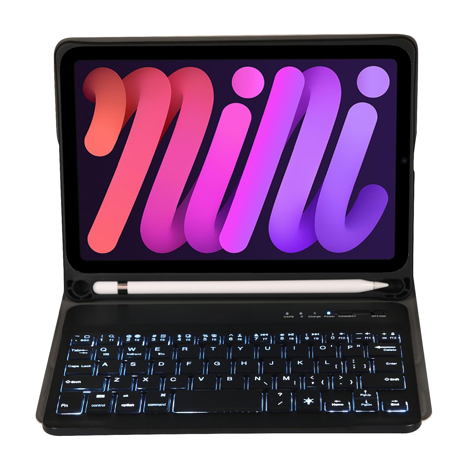 A06BS Ultra-Thin Leather Tablet Stand Protective Case Shell+Backlit Bluetooth-compatible Keyboard with Pen Slot for iPad mini (2024)/mini (2021) Black
A06BS Ultra-Thin Leather Tablet Stand Protective Case Shell+Backlit Bluetooth-compatible Keyboard with Pen Slot for iPad mini (2024)/mini (2021) Black