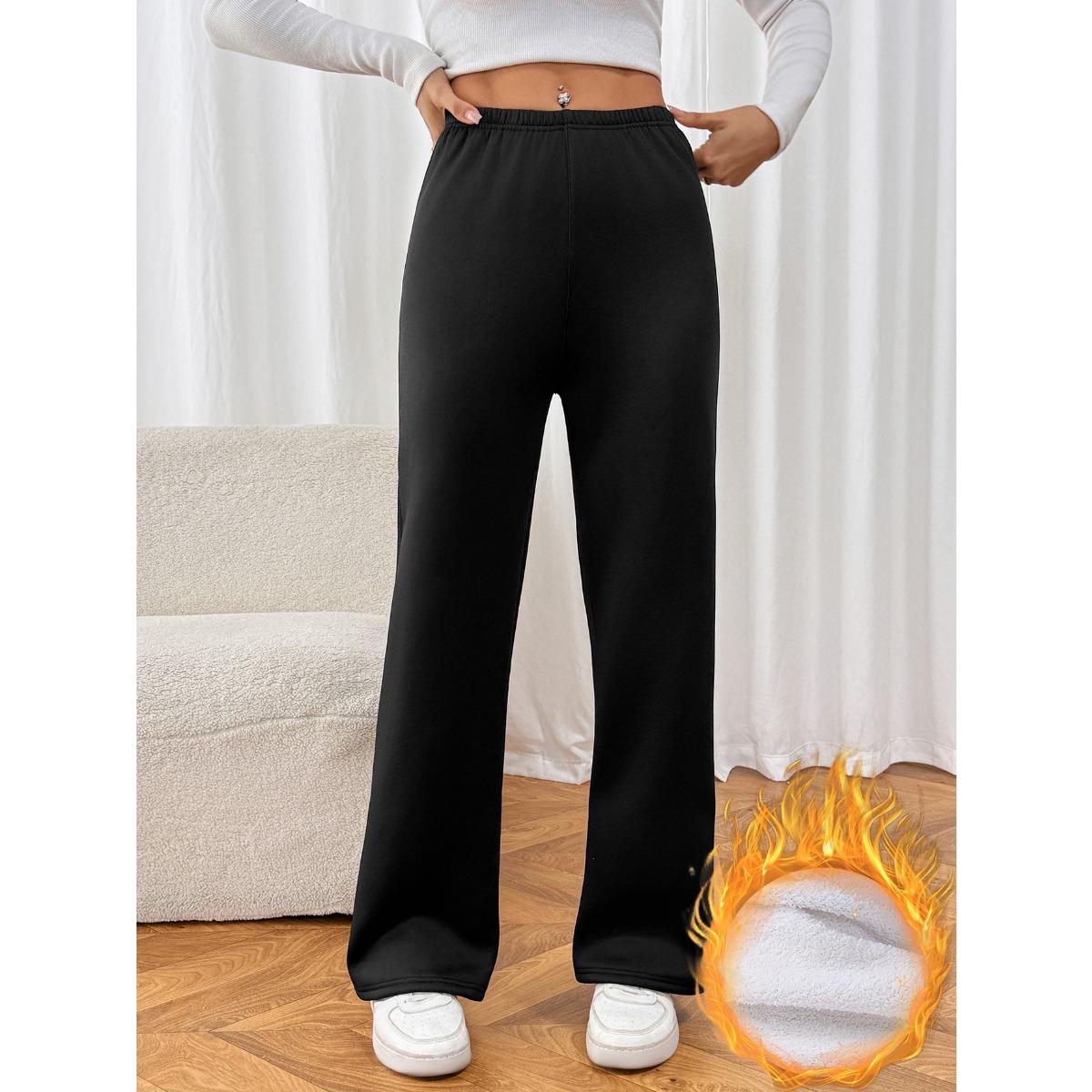 Женские повседневные брюки с широкими штанинами, леггинсы из овечьей шерсти, женские зимние с добавленным флисом и утолщенные верхние брюки с высокой талией, теплые брюки XXL чёрный
Женские повседневные брюки с широкими штанинами, леггинсы из овечьей шерсти, женские зимние с добавленным флисом и утолщенные верхние брюки с высокой талией, теплые брюки XXL чёрный