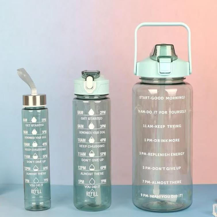 High-Value Transparent Water Bottle Set: Large Capacity, Outdoor Sports, Three-Piece Gift Set 2000ml+750ml+300ml
High-Value Transparent Water Bottle Set: Large Capacity, Outdoor Sports, Three-Piece Gift Set 2000ml+750ml+300ml