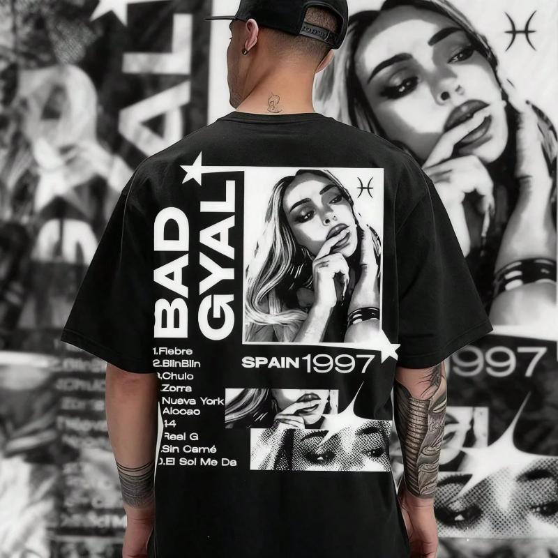 New Summer Bad Gyal Album Tour Pattern Cotton Printed TShirt Unisex Loose Fit Casual Streetwear oversized t shirt 4XL
New Summer Bad Gyal Album Tour Pattern Cotton Printed TShirt Unisex Loose Fit Casual Streetwear oversized t shirt 4XL