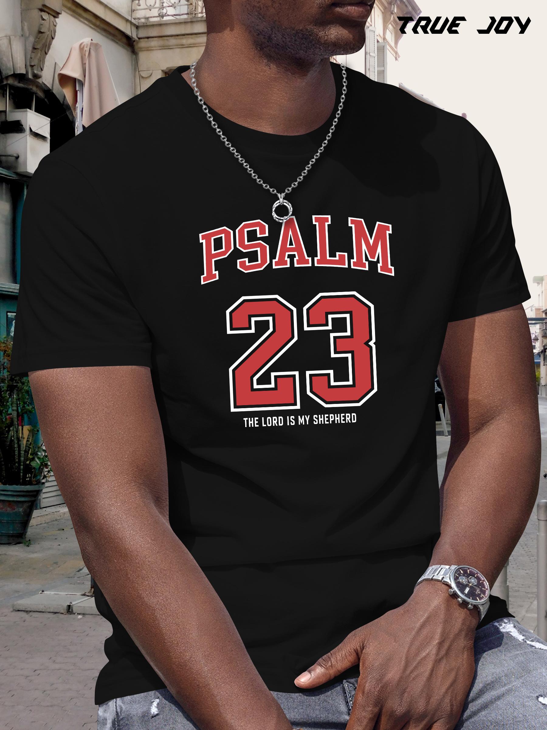 Retro Faith-Inspired PSALM 23 Graphic T-shirt - Breathable Quick-Dry Crew Neck M
Retro Faith-Inspired PSALM 23 Graphic T-shirt - Breathable Quick-Dry Crew Neck M