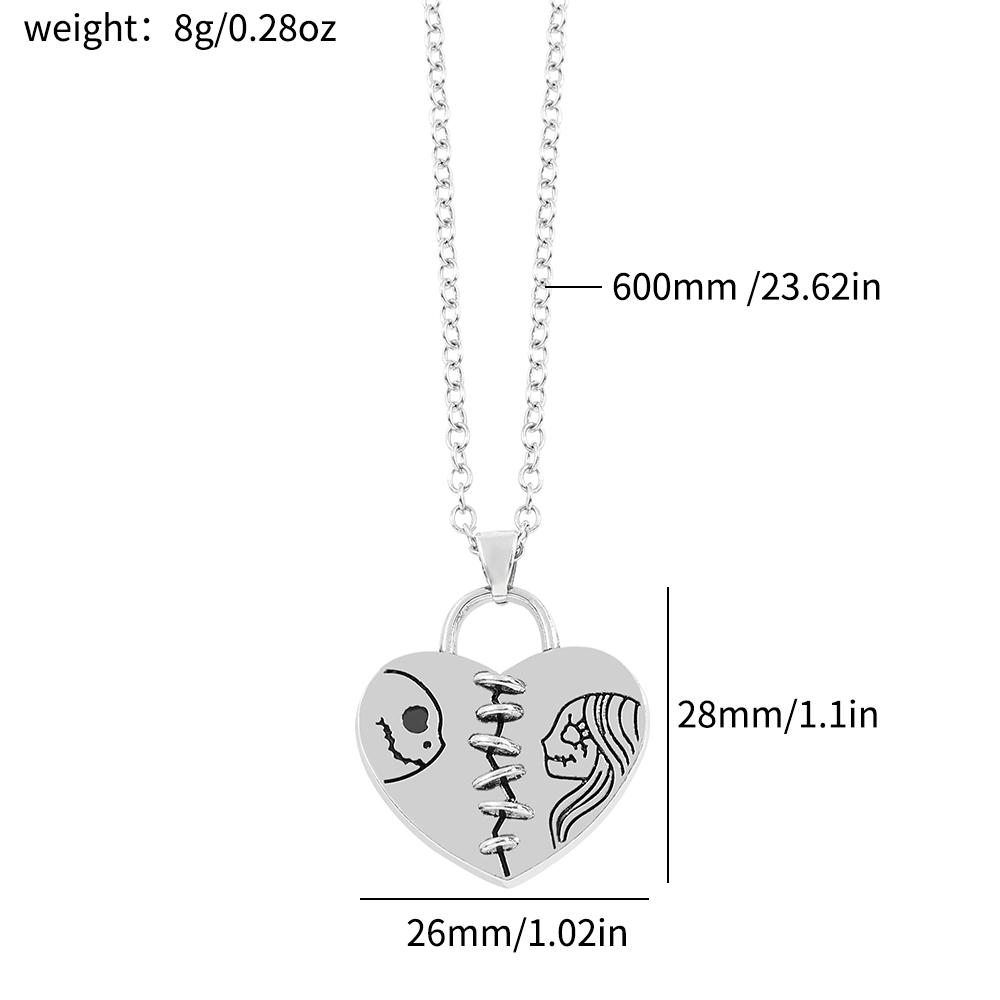 The Nightmare Before Christmas Heart Pendant Jack Skellington Sally Halloween Fashion Enamel Charm Halloween Accessories 60cm
The Nightmare Before Christmas Heart Pendant Jack Skellington Sally Halloween Fashion Enamel Charm Halloween Accessories 60cm