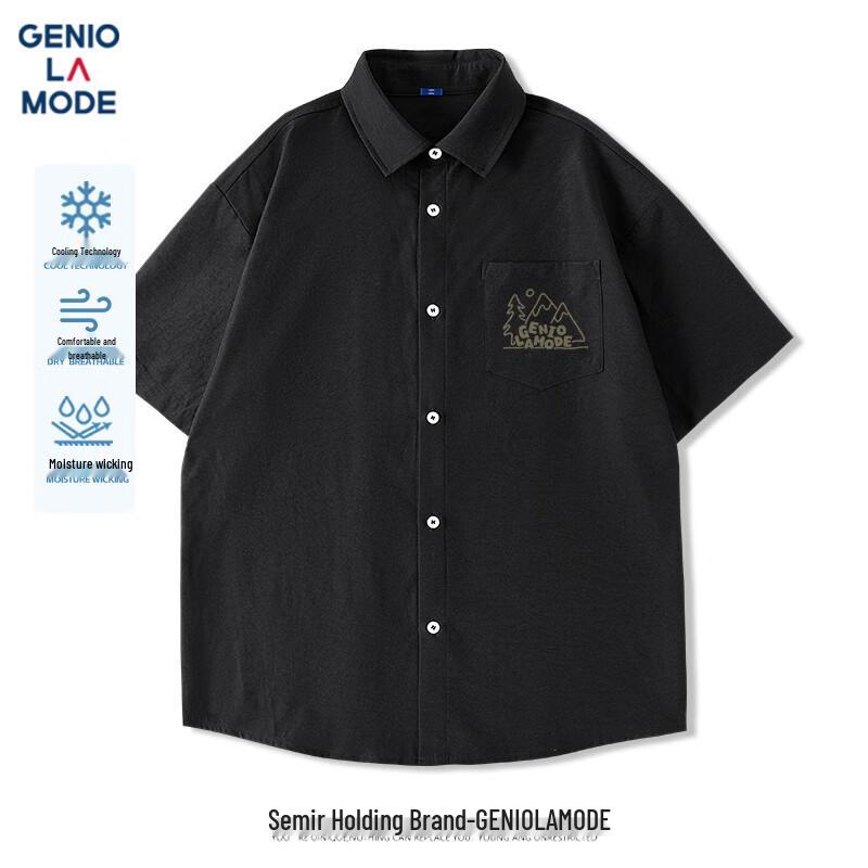 GENIOLAMODE Men s Ice Silk Printed Short Sleeve Shirt L
GENIOLAMODE Men s Ice Silk Printed Short Sleeve Shirt L