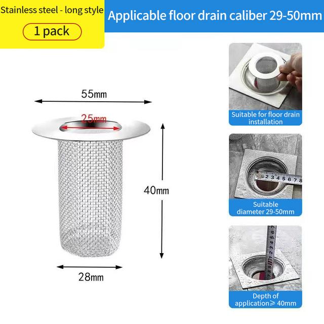 Stainless Steel Floor Drain Filter Mesh Kitchen Sink Anti-clog Filter Bathtub Hair Catcher Shower Leak Net Strainer Drains
Stainless Steel Floor Drain Filter Mesh Kitchen Sink Anti-clog Filter Bathtub Hair Catcher Shower Leak Net Strainer Drains