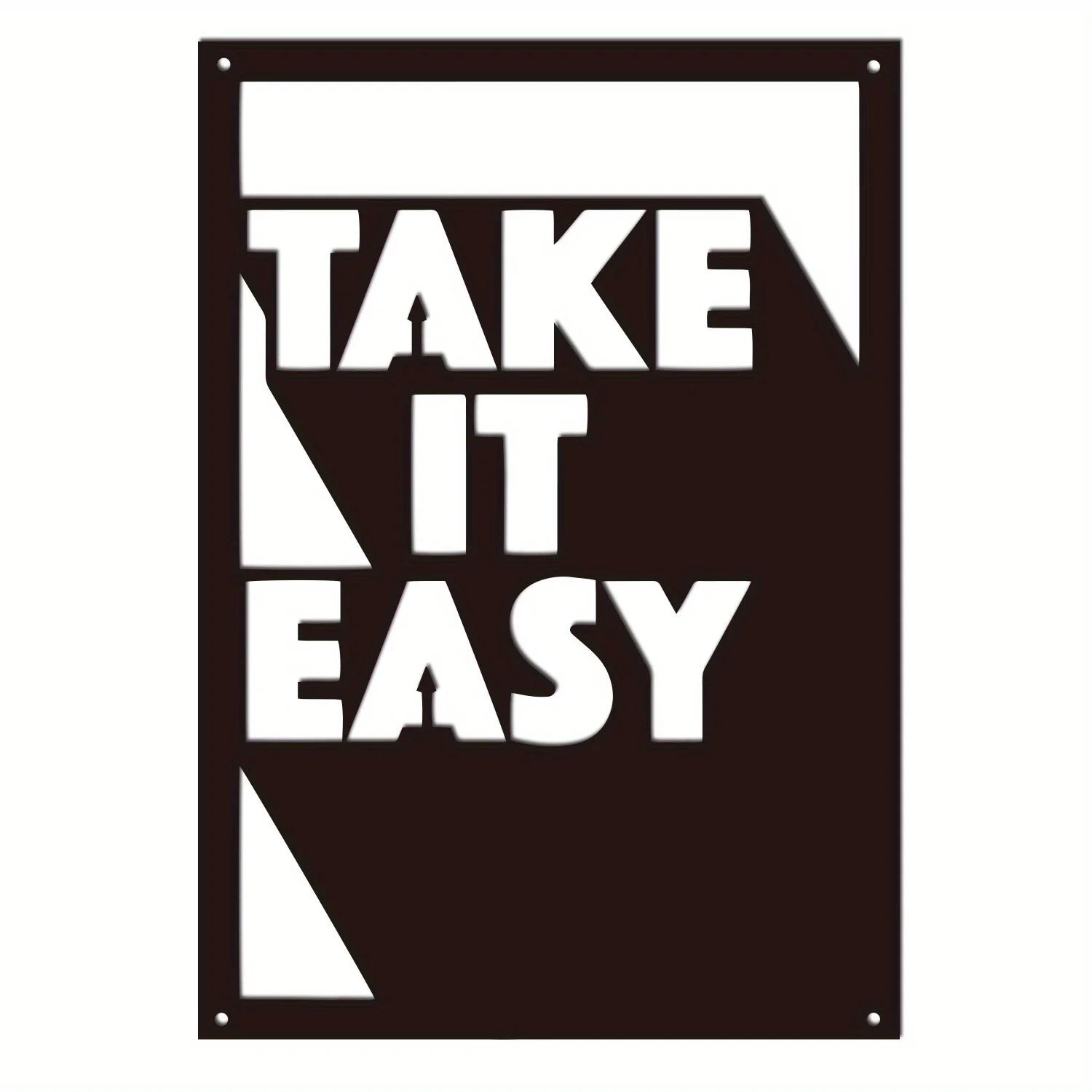 1 шт. Металлическое настенное искусство «Take It Easy» Стильное украшение интерьера Элегантный декор для дома и комнаты Уникальный настенный знак и украшение чёрный
1 шт. Металлическое настенное искусство «Take It Easy» Стильное украшение интерьера Элегантный декор для дома и комнаты Уникальный настенный знак и украшение чёрный