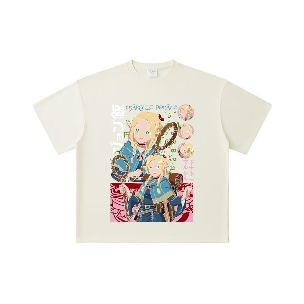 260 GSM Double Yarn 32 Count 100% Cotton Delicious in Dungeon V3 Marcille Print Unisex Heavy Cotton T Shirt S абрикосовый
260 GSM Double Yarn 32 Count 100% Cotton Delicious in Dungeon V3 Marcille Print Unisex Heavy Cotton T Shirt S абрикосовый