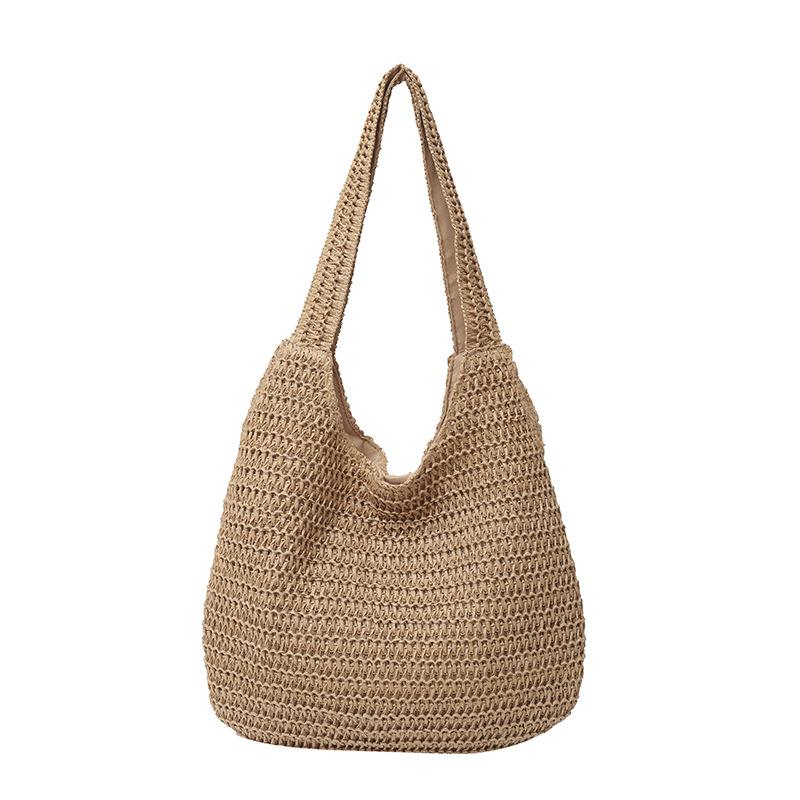 ins simple and versatile straw woven bag solid color large capacity hand crocheted bag shoulder portable beach bag
ins simple and versatile straw woven bag solid color large capacity hand crocheted bag shoulder portable beach bag