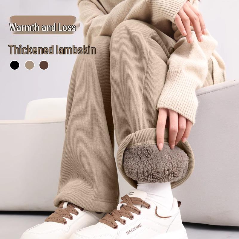 Women s Fleece-Lined Wide-Leg Pants - Thick Cotton Lamb Fleece, Loose Straight-Leg Trousers for Autumn/Winter 2024. XXL
Women s Fleece-Lined Wide-Leg Pants - Thick Cotton Lamb Fleece, Loose Straight-Leg Trousers for Autumn/Winter 2024. XXL