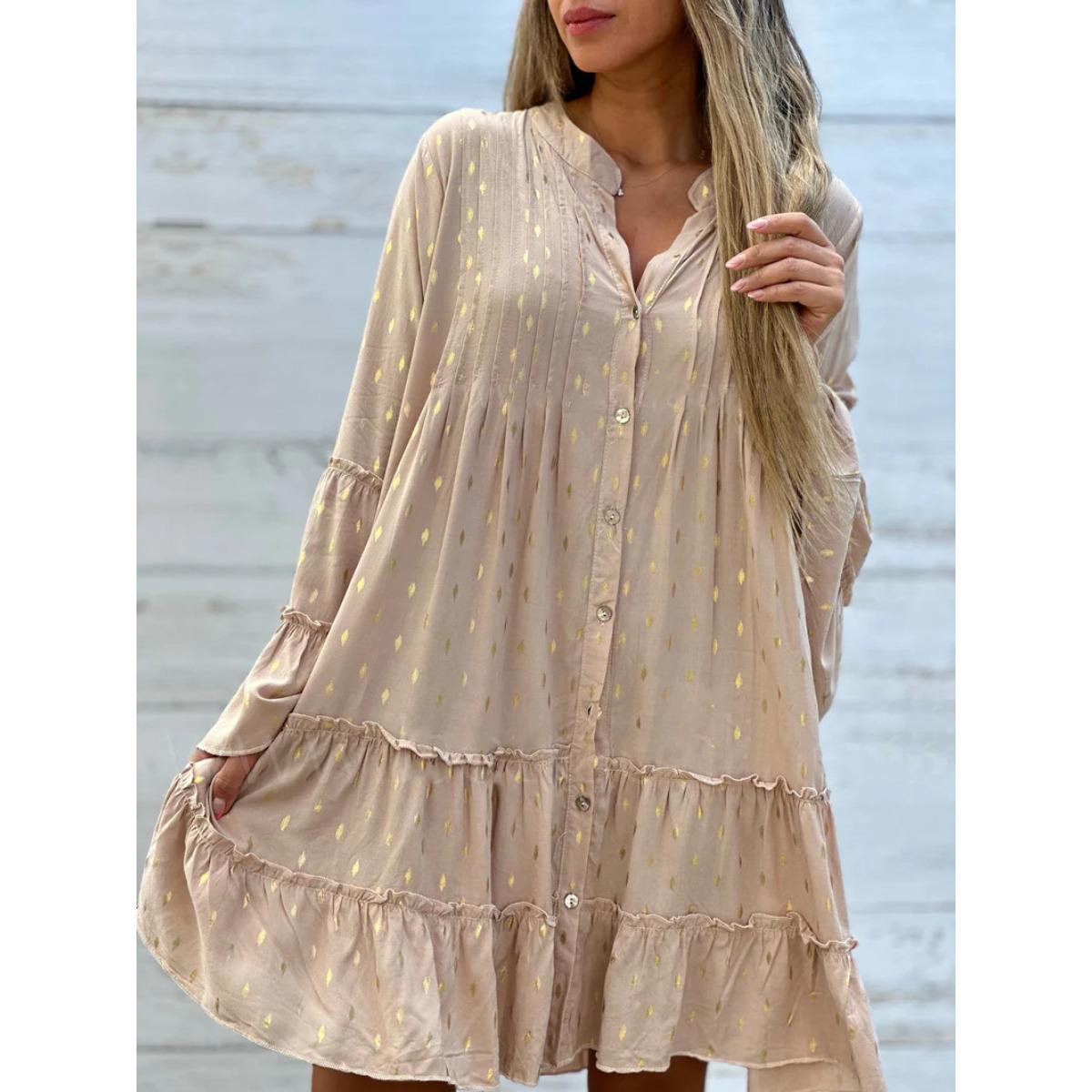 New Women s Gold Stamping Fashion Flare Sleeve Loose Flowy Hem Dress 5XL хакі
New Women s Gold Stamping Fashion Flare Sleeve Loose Flowy Hem Dress 5XL хакі