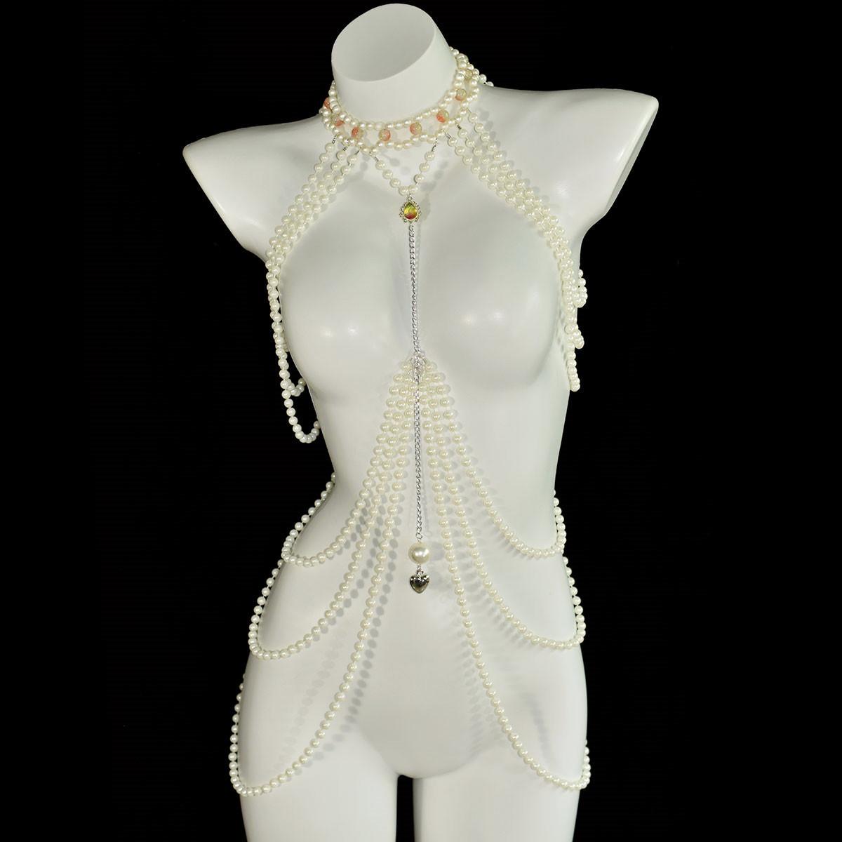 Classic long imitation pearl dress heart pendant artificial crystal accessory, women s party banquet body chain
Classic long imitation pearl dress heart pendant artificial crystal accessory, women s party banquet body chain