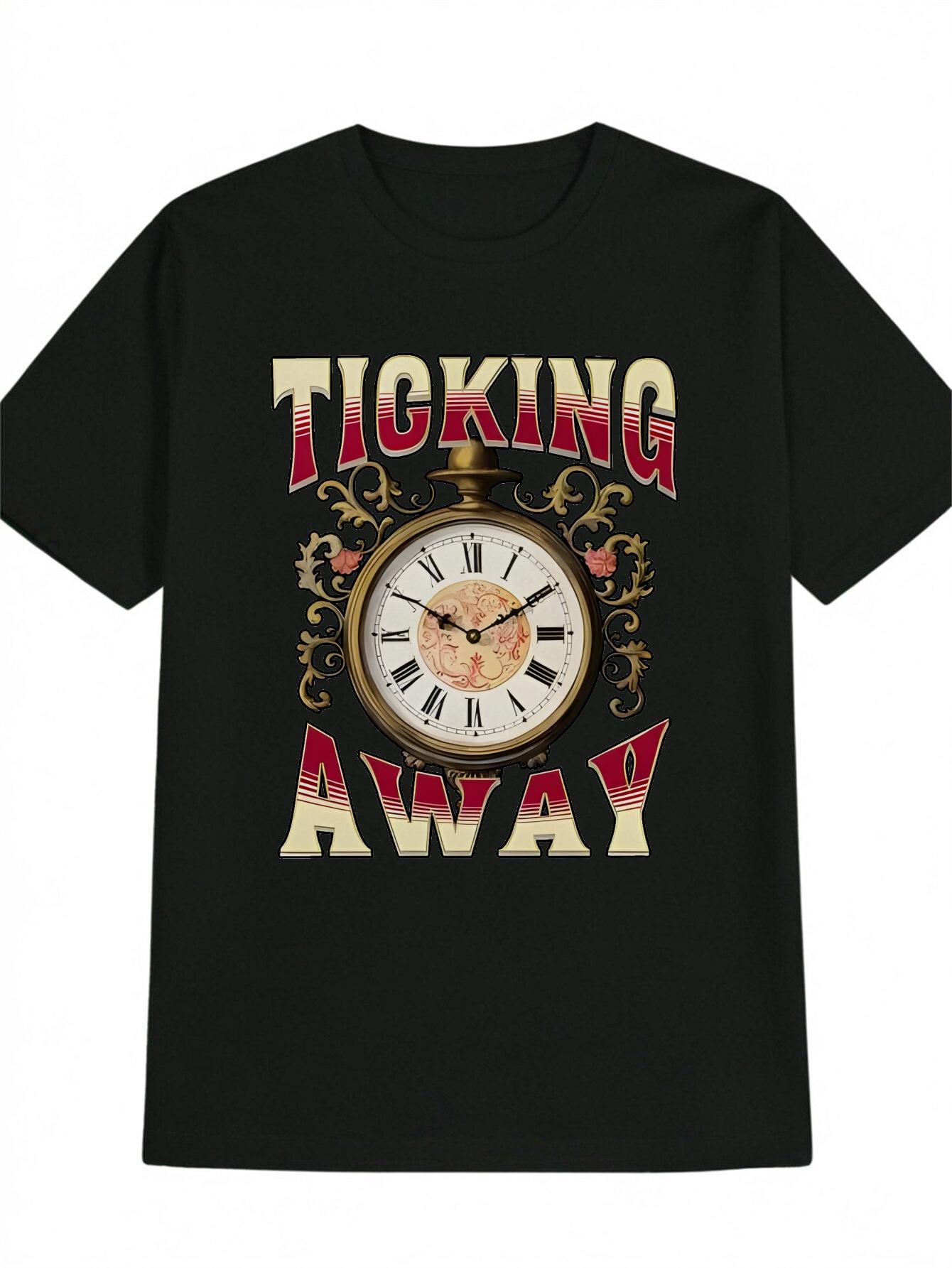 Vintage Pocket Watch Graphic T-shirt - Ticking Away Roman Numerals Print M
Vintage Pocket Watch Graphic T-shirt - Ticking Away Roman Numerals Print M