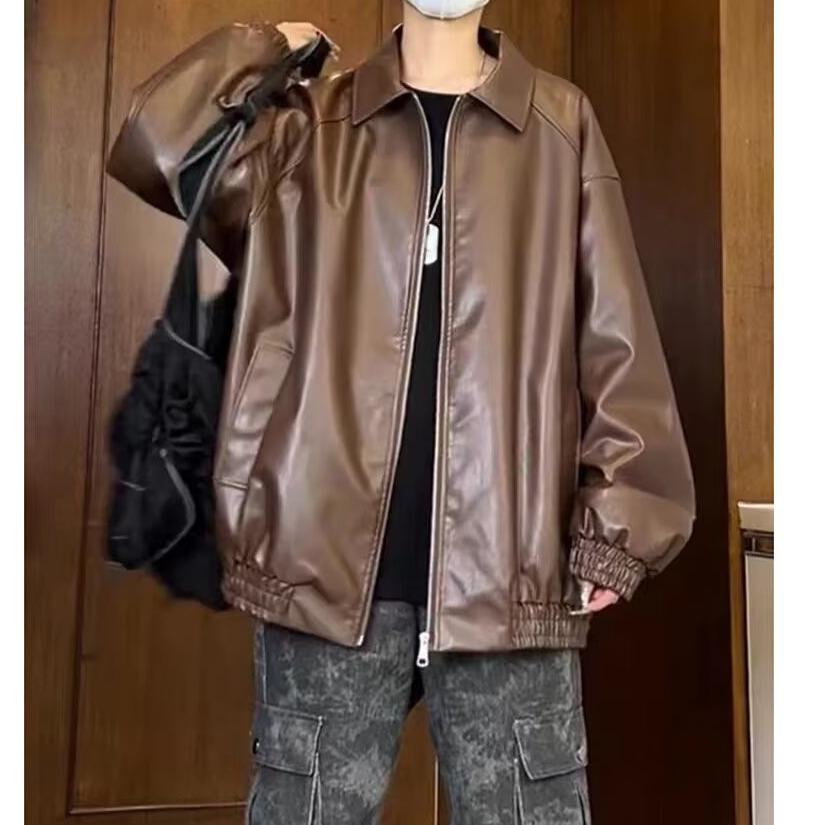 Casual Loose Fit Black PU Leather Motorcycle Jacket with Zippered Lapel for Teens XL коричневый
Casual Loose Fit Black PU Leather Motorcycle Jacket with Zippered Lapel for Teens XL коричневый
