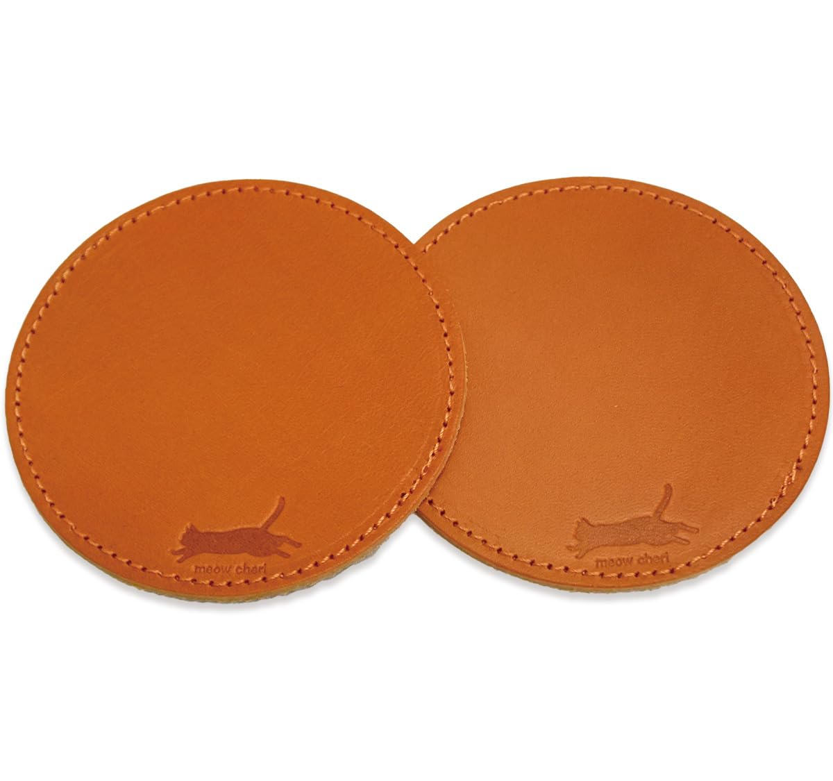 meow cheri Coasters, Set of 2, Cat Motif, Genuine Leather, Tochigi Leather and Himeji Leather, Made in Japan, Stylish and Cute Gift (Camel)
meow cheri Coasters, Set of 2, Cat Motif, Genuine Leather, Tochigi Leather and Himeji Leather, Made in Japan, Stylish and Cute Gift (Camel)