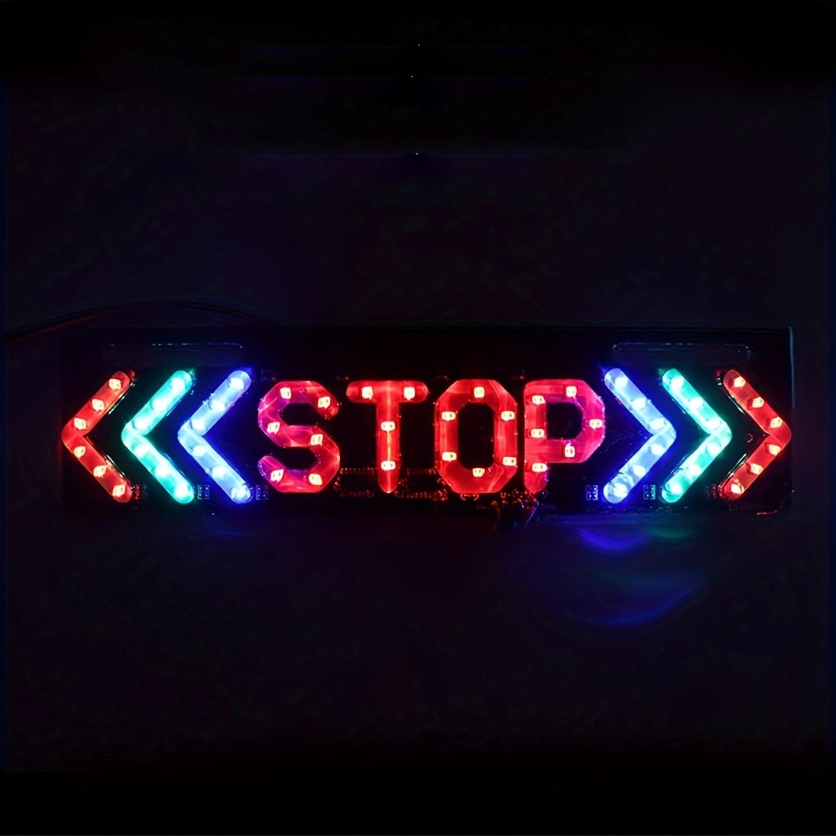1 шт. Панель освещения номерного знака мотоцикла 12 В с рисунком «СТОП» декоративная подсветка STOP pattern