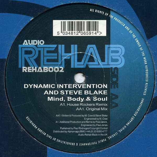 12inch Record DYNAMIC INTERVENTION & STEVE BLAKE - Mind, Body & Soul REHAB002 Audio Rehab 2000 UK Dance & Electronica Used
12inch Record DYNAMIC INTERVENTION & STEVE BLAKE - Mind, Body & Soul REHAB002 Audio Rehab 2000 UK Dance & Electronica Used