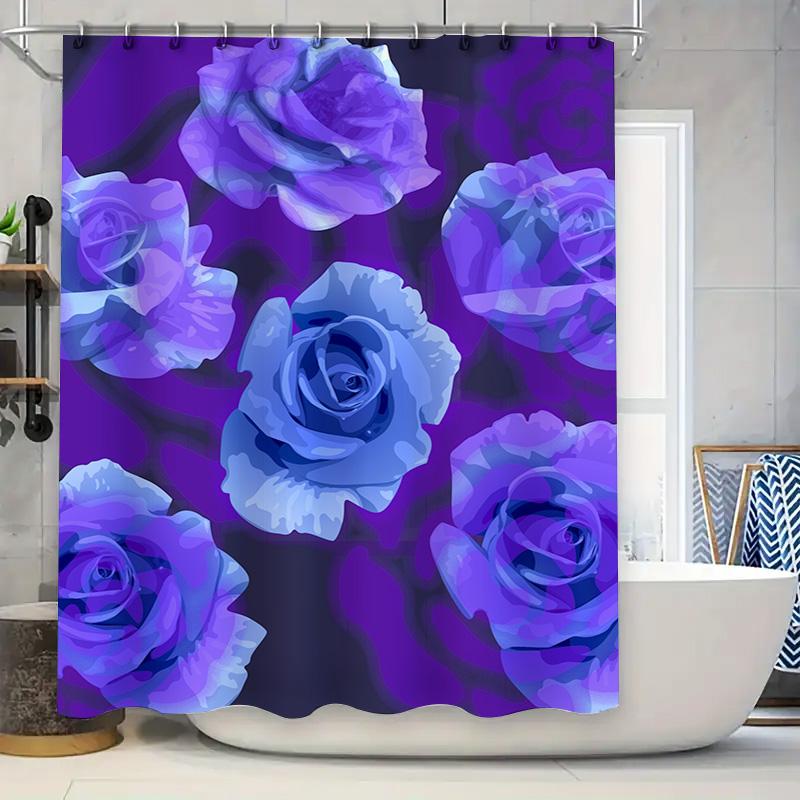 Purple Floral Shower Curtain Blue Purple Rose Print Bathroom Decor Accessories For Home Decoration Available In Custom Sizes (C1 W60H190(CM)-1 Pcs
Purple Floral Shower Curtain Blue Purple Rose Print Bathroom Decor Accessories For Home Decoration Available In Custom Sizes (C1 W60H190(CM)-1 Pcs