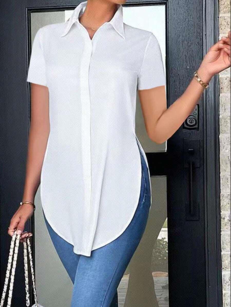 2024 Summer Fashion Women s Polo Collar Blouse Medium белый
2024 Summer Fashion Women s Polo Collar Blouse Medium белый