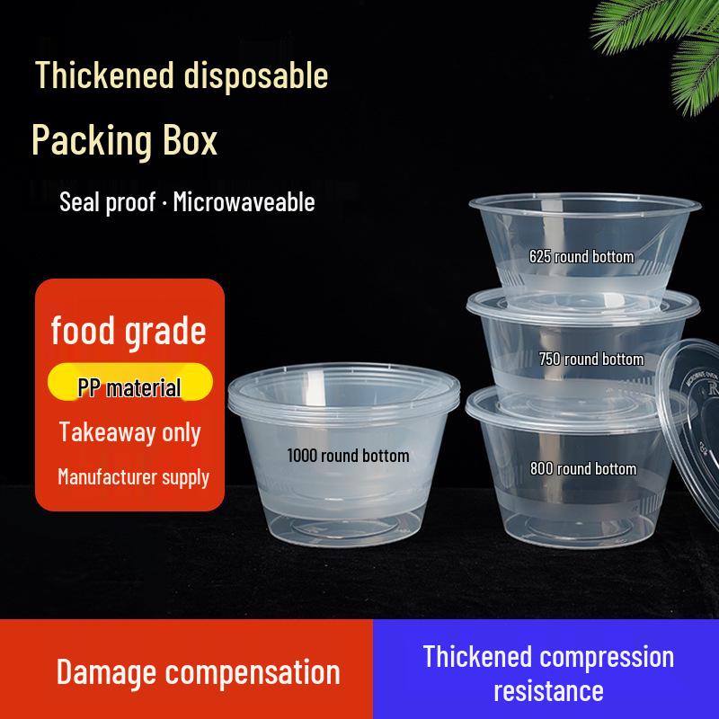 Multi-size Disposable Takeout Soup Bowls - Food Grade PP Thickened 625 Round 300 Set
Multi-size Disposable Takeout Soup Bowls - Food Grade PP Thickened 625 Round 300 Set