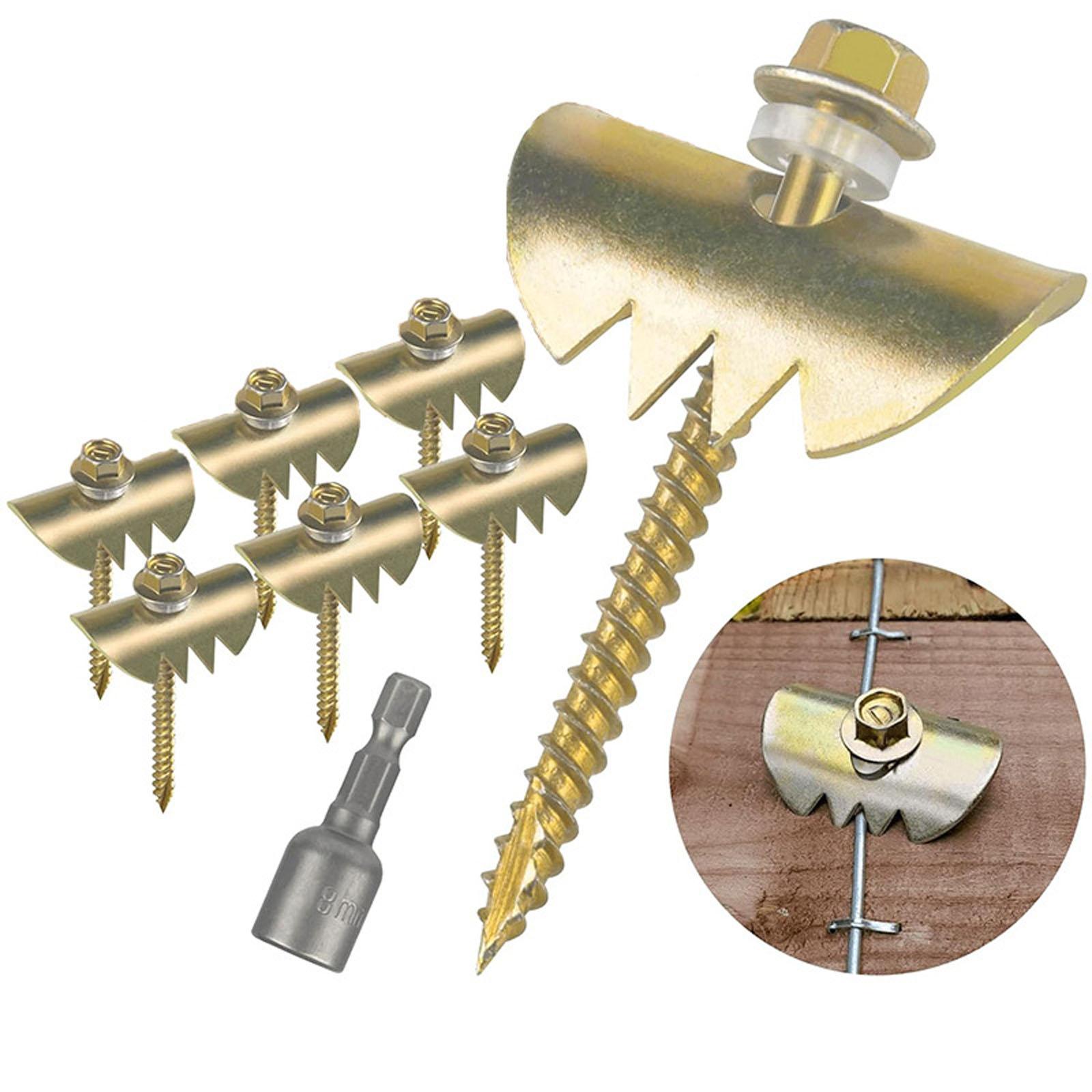 Wire Fence Nails, Steel Wire Fence Fasteners, Heavy Duty Fixing Clips for Wire Mesh & Woven Fences One Size
Wire Fence Nails, Steel Wire Fence Fasteners, Heavy Duty Fixing Clips for Wire Mesh & Woven Fences One Size