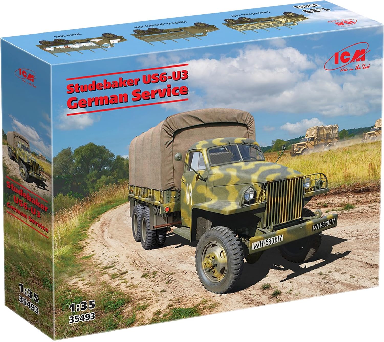 ICM Немецкий Studebaker пластиковая модель 35493 1/35 US6-U3 (военный автомобиль)
ICM Немецкий Studebaker пластиковая модель 35493 1/35 US6-U3 (военный автомобиль)