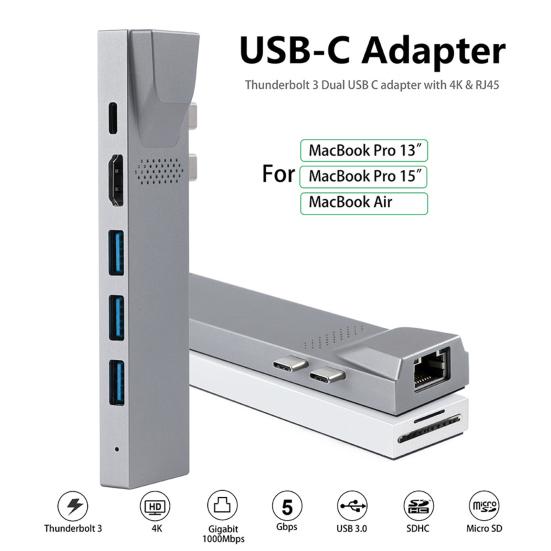 YSTC0168 Многофункциональный 4K видеовыход высокой четкости Type-C Конвертер док-станции-концентратора для ноутбука MacBook
YSTC0168 Многофункциональный 4K видеовыход высокой четкости Type-C Конвертер док-станции-концентратора для ноутбука MacBook