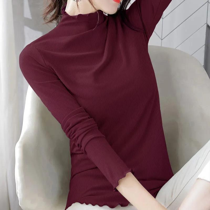 Сорочка з нижньою нижньою частиною Жіноча осінь і зима Дерев’яні вуха Напіввисока горловина Тонка футболка з довгими рукавами Білі топи з довгими рукавами M червоний
Сорочка з нижньою нижньою частиною Жіноча осінь і зима Дерев’яні вуха Напіввисока горловина Тонка футболка з довгими рукавами Білі топи з довгими рукавами M червоний