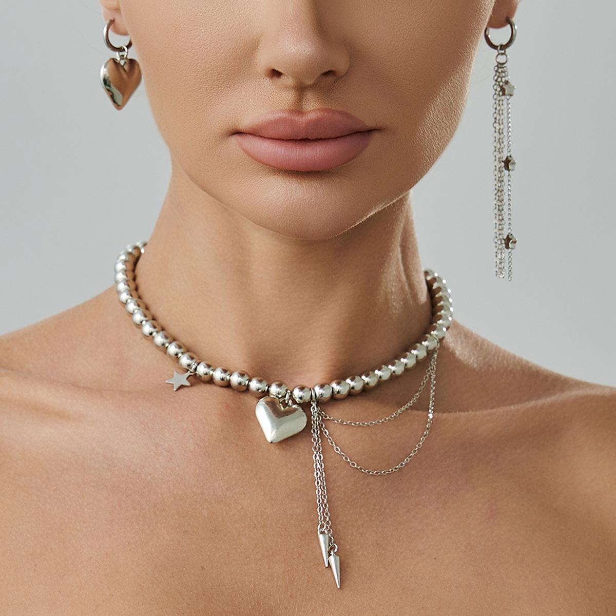 Sweet And Cool Love Star Pendant Necklace Choker Fashion Ccb Beaded Chain Fringed Necklace
Sweet And Cool Love Star Pendant Necklace Choker Fashion Ccb Beaded Chain Fringed Necklace