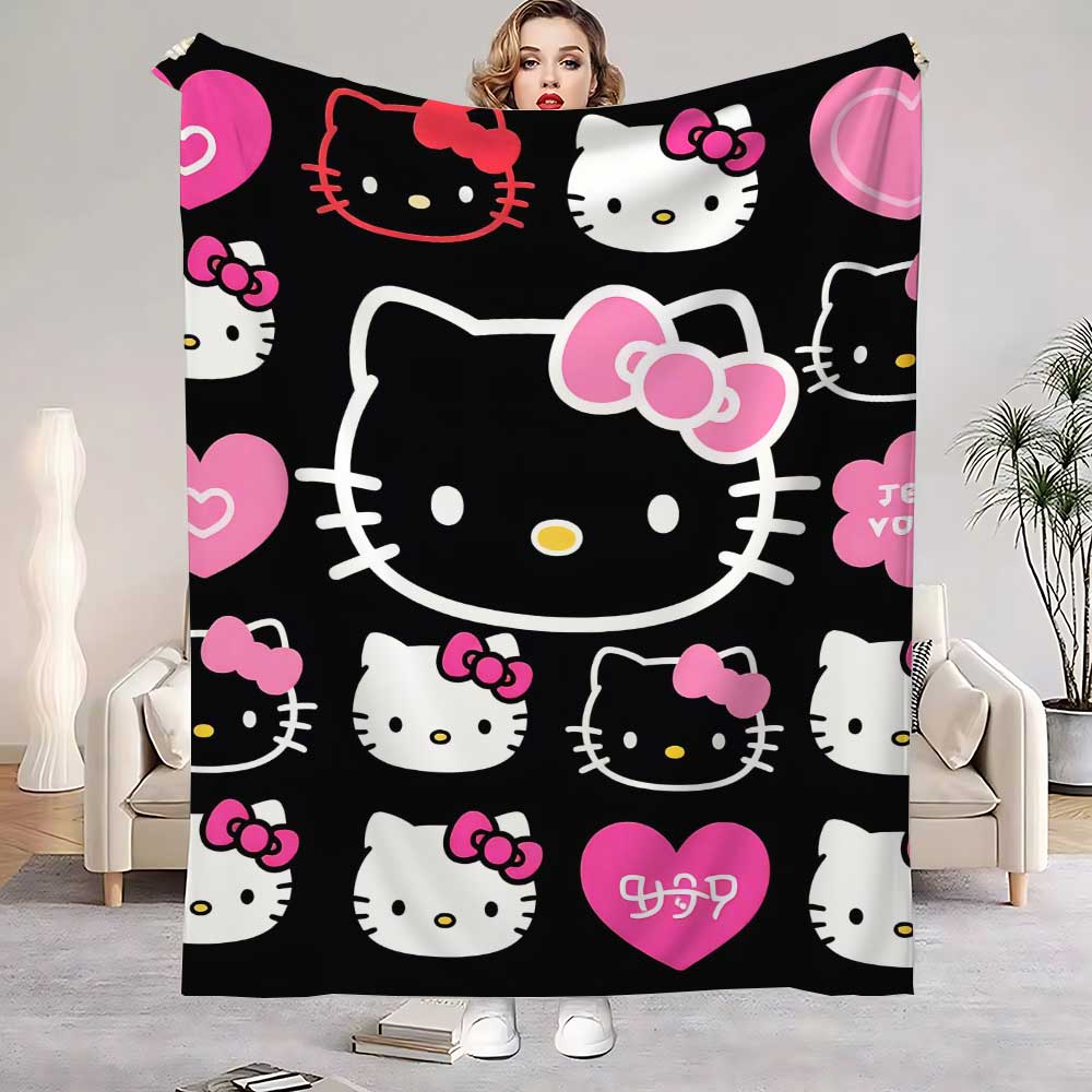 Kawaii Hellos Cat Decorative Blanket Sofa Winter Bedspread on the Bed Fluffy Soft Blankets Home Throw Warm Knee Double School 75x90cm
Kawaii Hellos Cat Decorative Blanket Sofa Winter Bedspread on the Bed Fluffy Soft Blankets Home Throw Warm Knee Double School 75x90cm