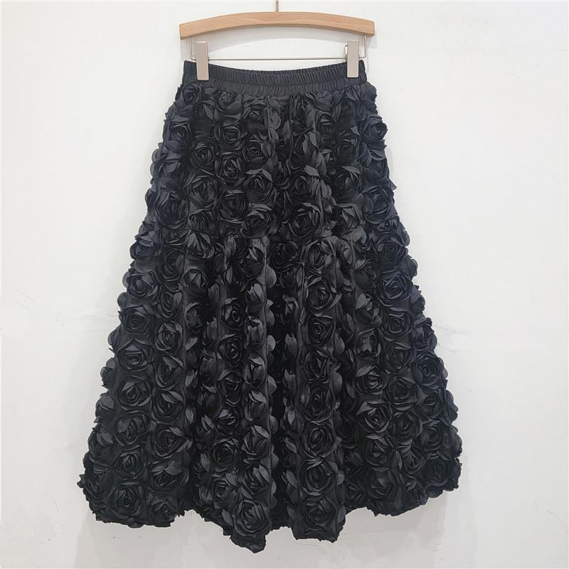 Female Solid Color Unique High Waist Skirt Elegant A-line Half Skirt One Size чорний
Female Solid Color Unique High Waist Skirt Elegant A-line Half Skirt One Size чорний