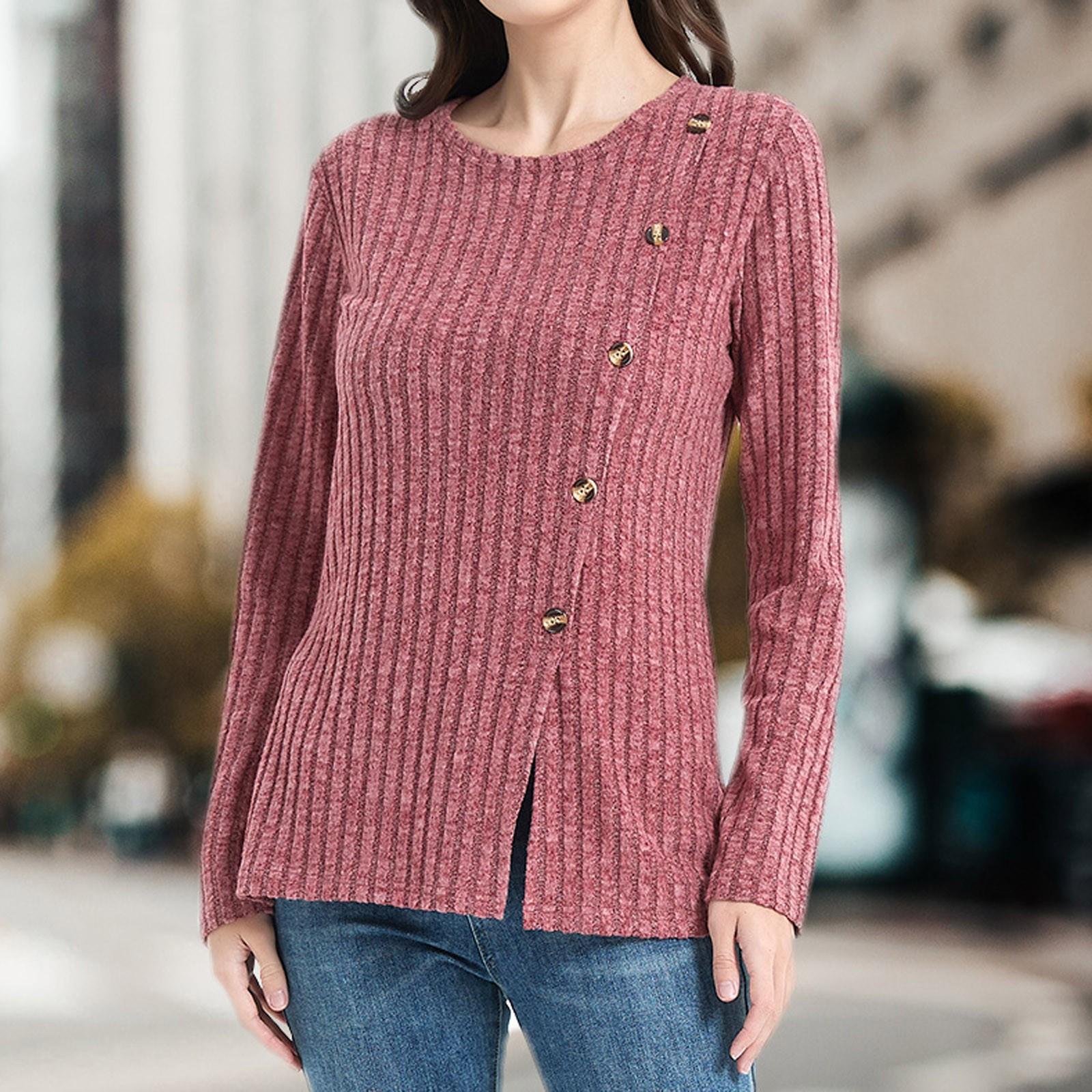 Женская мода круглый вырез свободный повседневный однотонный трикотажный топ на пуговицах XL
Женская мода круглый вырез свободный повседневный однотонный трикотажный топ на пуговицах XL