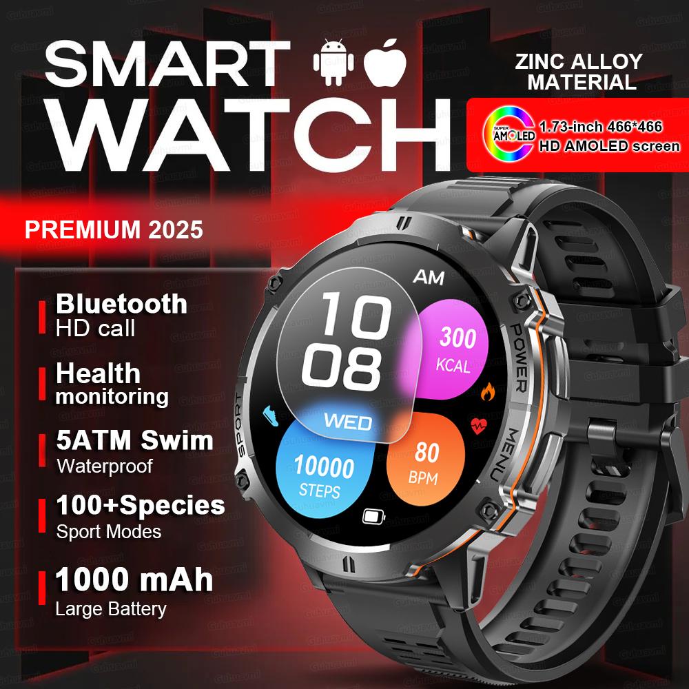 New 100M Waterproof Swimming Smart Watch For Men 1.73 AMOLED Screen GPS Positioning Bluetooth Call Sports Smart Bracelet 1000mAh Battery чорний
New 100M Waterproof Swimming Smart Watch For Men 1.73 AMOLED Screen GPS Positioning Bluetooth Call Sports Smart Bracelet 1000mAh Battery чорний