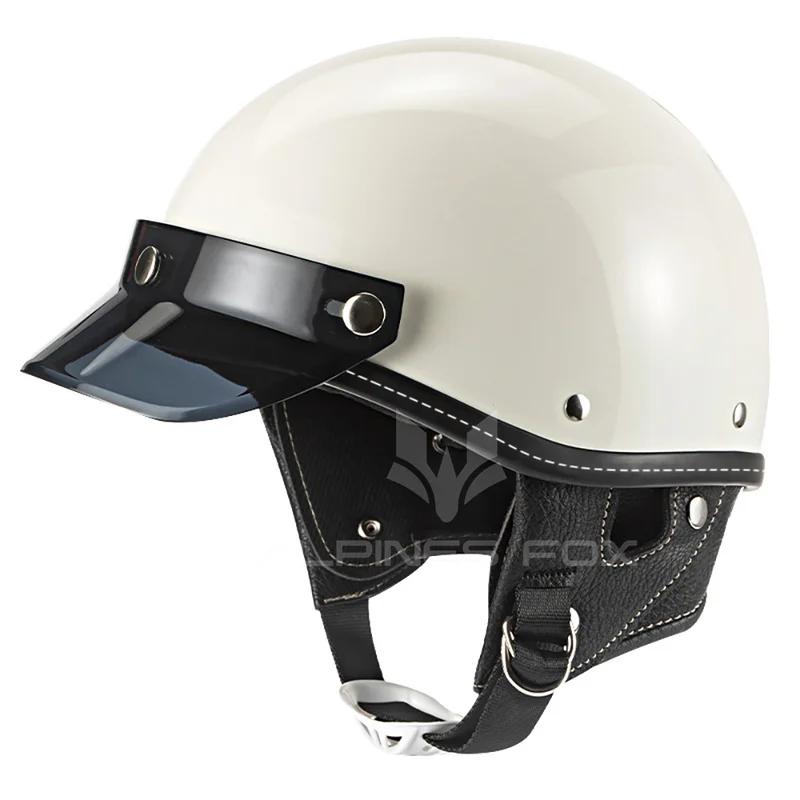 Чоловіки Vintage Half Face Мотоциклетний шолом Чоловіки Скутер Ретро шолом Мотоцикл Байкер Moto Casco For Harley style XL
Чоловіки Vintage Half Face Мотоциклетний шолом Чоловіки Скутер Ретро шолом Мотоцикл Байкер Moto Casco For Harley style XL