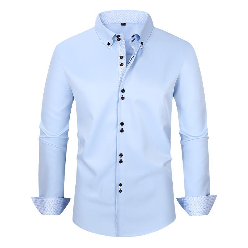 Men s Long-Sleeved Shirt: Slim-Fit, Two-Tone, Four-Way Stretch, Casual & Business, Plus Size 3XL
Men s Long-Sleeved Shirt: Slim-Fit, Two-Tone, Four-Way Stretch, Casual & Business, Plus Size 3XL