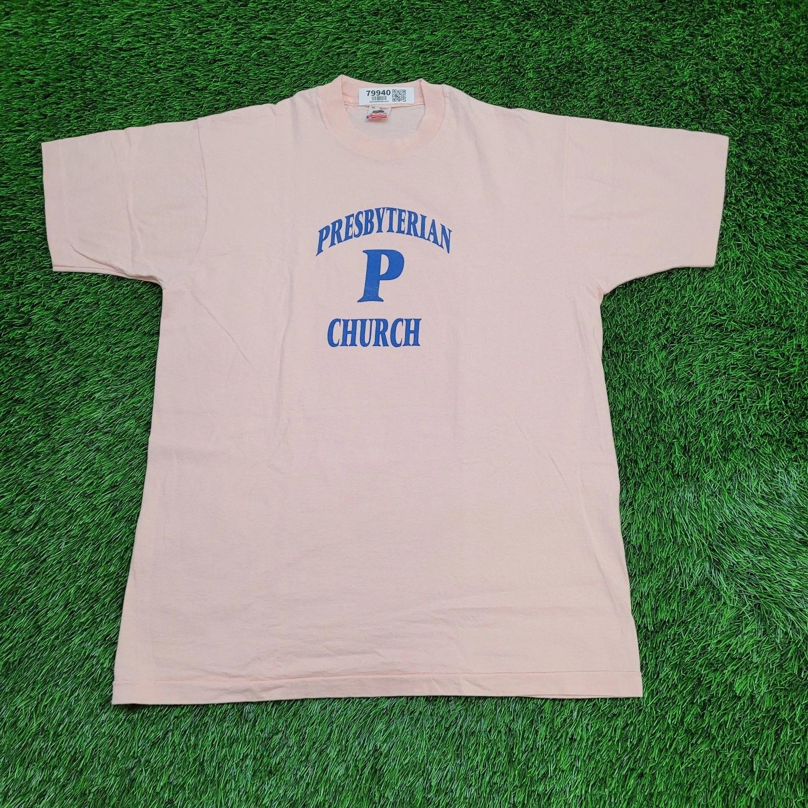 Vintage 90s Presbyterian Church Shirt Large 22x30 USA S
Vintage 90s Presbyterian Church Shirt Large 22x30 USA S