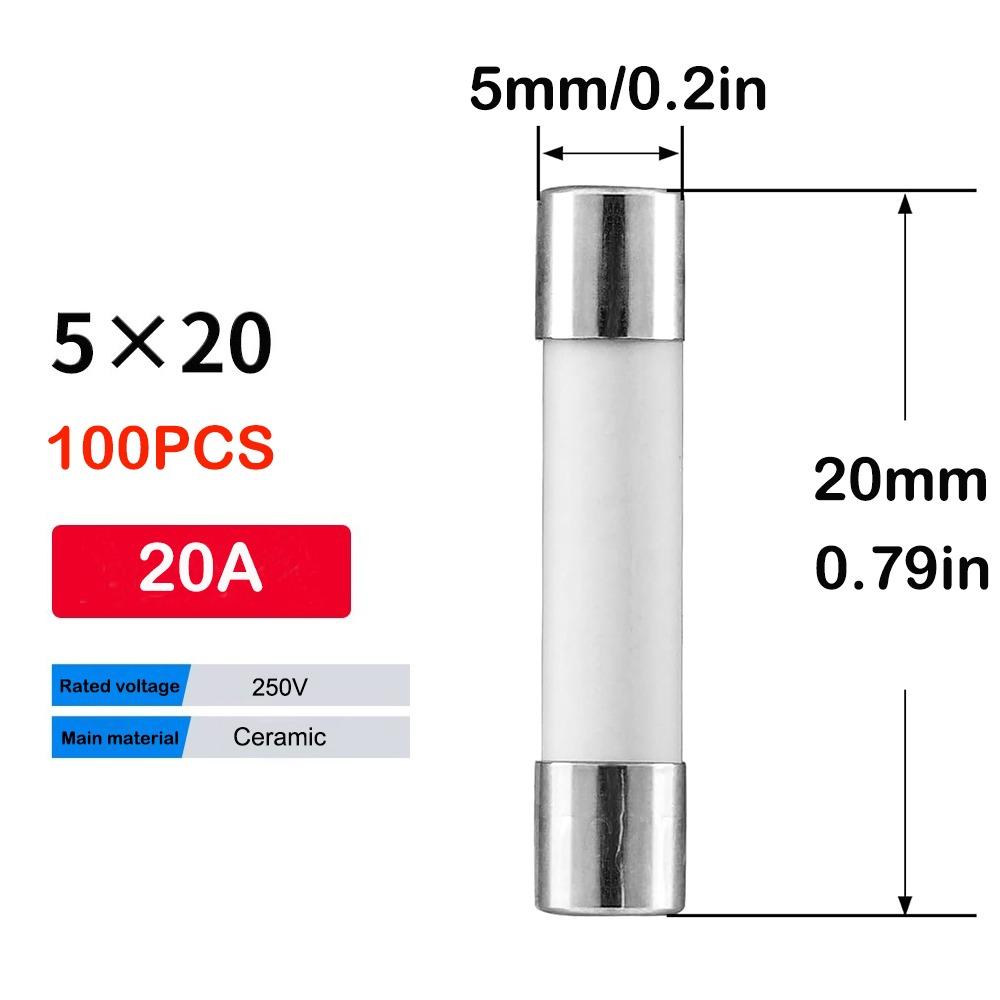 Керамічний запобіжник 5*20мм 250В Набір запобіжників Нові керамічні трубчасті запобіжники 20A
Керамічний запобіжник 5*20мм 250В Набір запобіжників Нові керамічні трубчасті запобіжники 20A