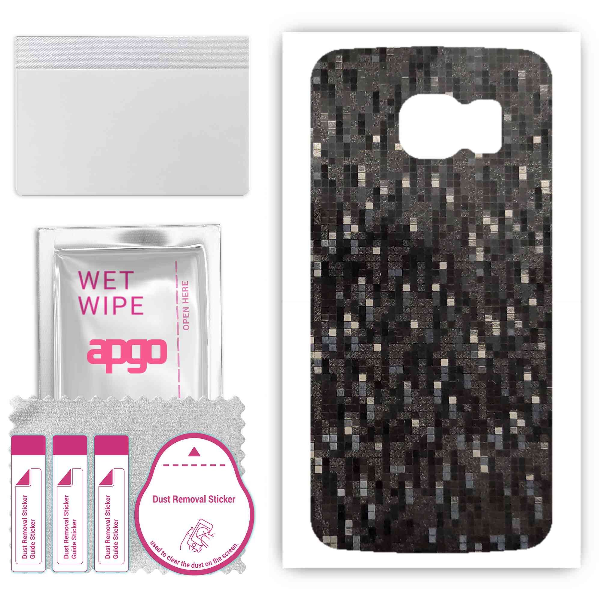 apgo Protective Skin Sticker for the back compatible with Samsung Galaxy S6 G920, Wrap Film, Foil, Vinyl - Pattern Carbon Black Pixel
apgo Protective Skin Sticker for the back compatible with Samsung Galaxy S6 G920, Wrap Film, Foil, Vinyl - Pattern Carbon Black Pixel