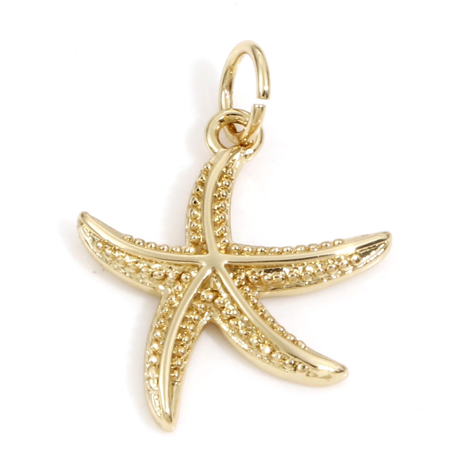 2 PCs Copper Ocean Jewelry Charms Gold Plated Star Fish Charms Pendants for DIY Necklace Earrings Jewelry Making 21mm x 15mm
2 PCs Copper Ocean Jewelry Charms Gold Plated Star Fish Charms Pendants for DIY Necklace Earrings Jewelry Making 21mm x 15mm
