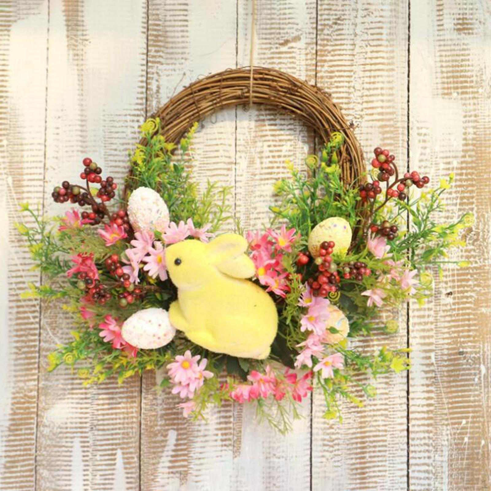 16 Easter Door Wreath Hanging with Colorful Eggs Artificial Flower Garland for Garden Front
16 Easter Door Wreath Hanging with Colorful Eggs Artificial Flower Garland for Garden Front
