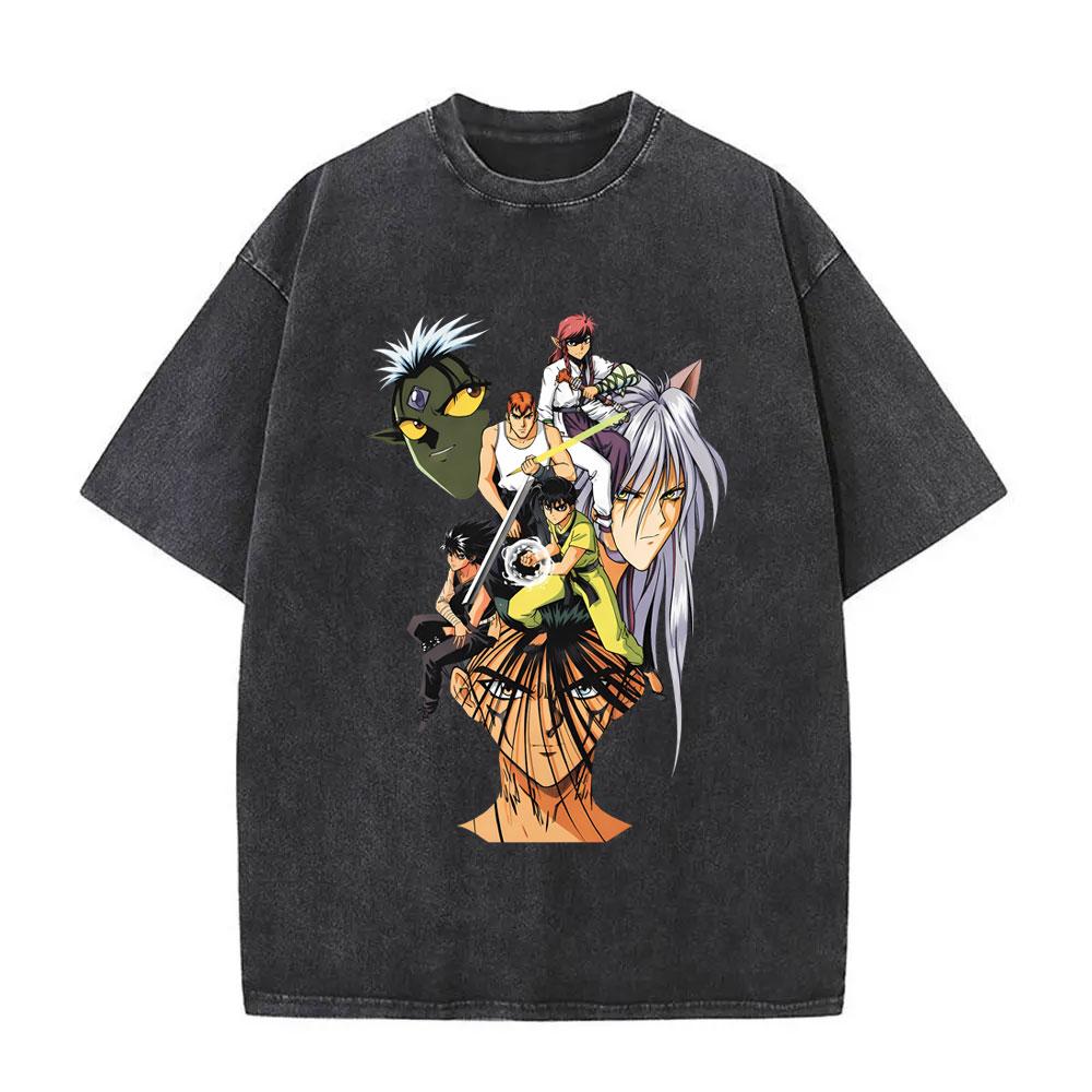 Anime YuYu Hakusho Urameshi Yuusuke Vintage Washed T Shirt Men Women Casual Oversized Tshirts Mens s Manga Retro Streetwear S
Anime YuYu Hakusho Urameshi Yuusuke Vintage Washed T Shirt Men Women Casual Oversized Tshirts Mens s Manga Retro Streetwear S