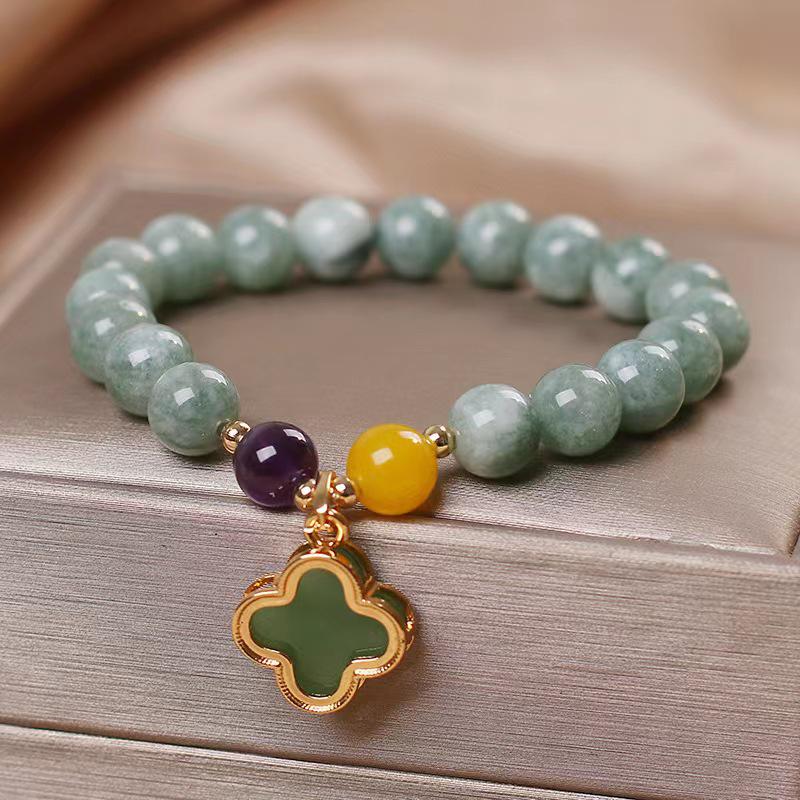 Women s Jade Crystal Four-Leaf Clover Beaded Bracelet - Fresh & Stylish Gift for Bestie or Sister зелёный
Women s Jade Crystal Four-Leaf Clover Beaded Bracelet - Fresh & Stylish Gift for Bestie or Sister зелёный