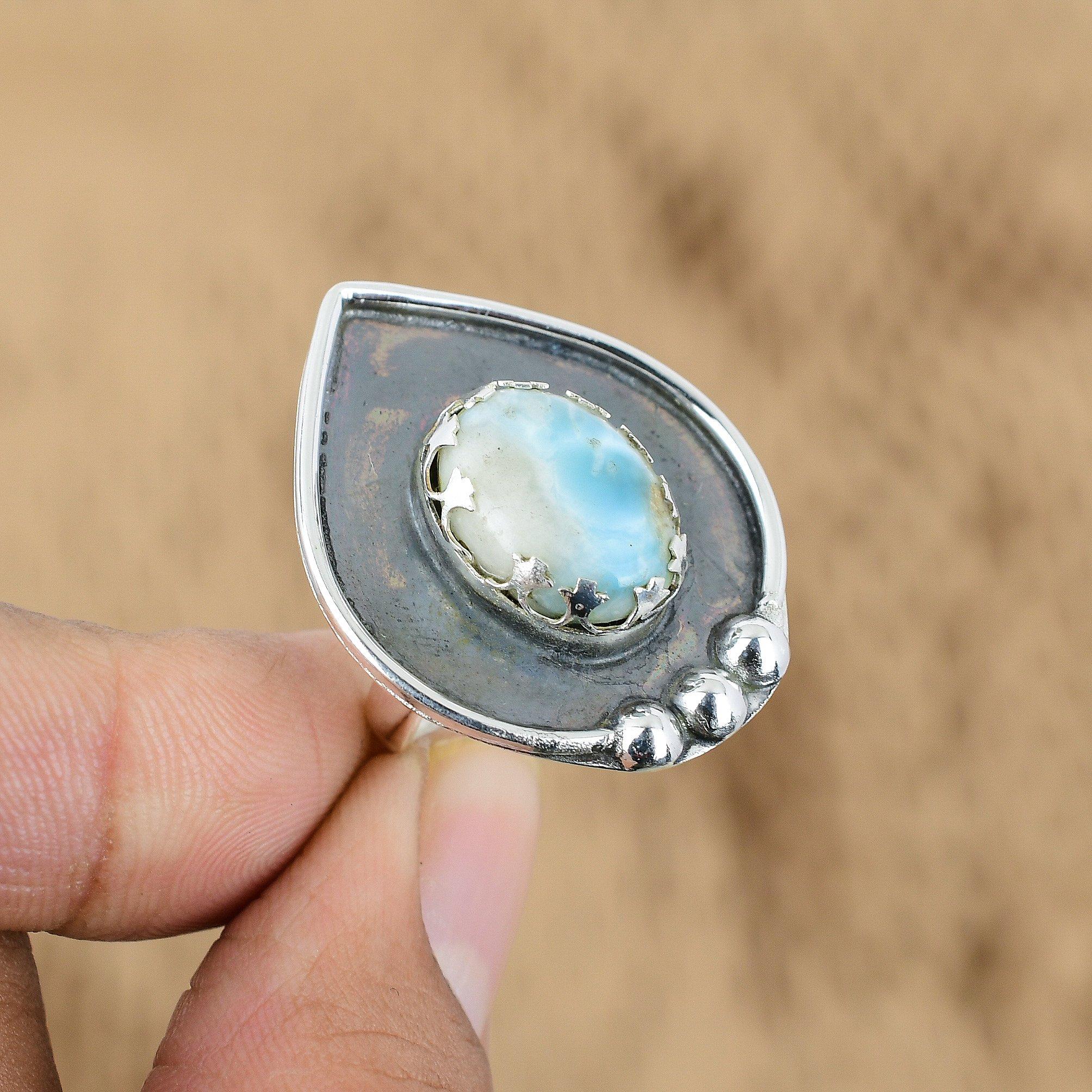 Mothers day Deal Throat Chakra Larimar Gemstone New Ring Jewelry Sterling Silver Yes
Mothers day Deal Throat Chakra Larimar Gemstone New Ring Jewelry Sterling Silver Yes