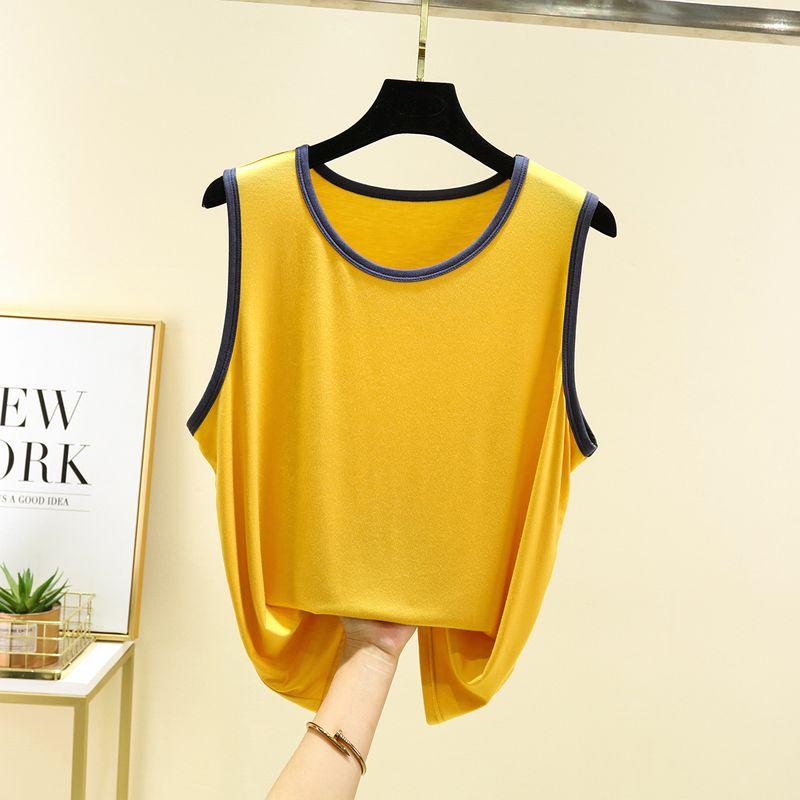 Modal Vest Women s Summer Thin Plus Size Sleeveless Top Casual Loose Inner Bottoming Shirt round Neck All-Matching T-shirt Yellow L (Recommendation 50.00 kg-60.00 kg
Modal Vest Women s Summer Thin Plus Size Sleeveless Top Casual Loose Inner Bottoming Shirt round Neck All-Matching T-shirt Yellow L (Recommendation 50.00 kg-60.00 kg
