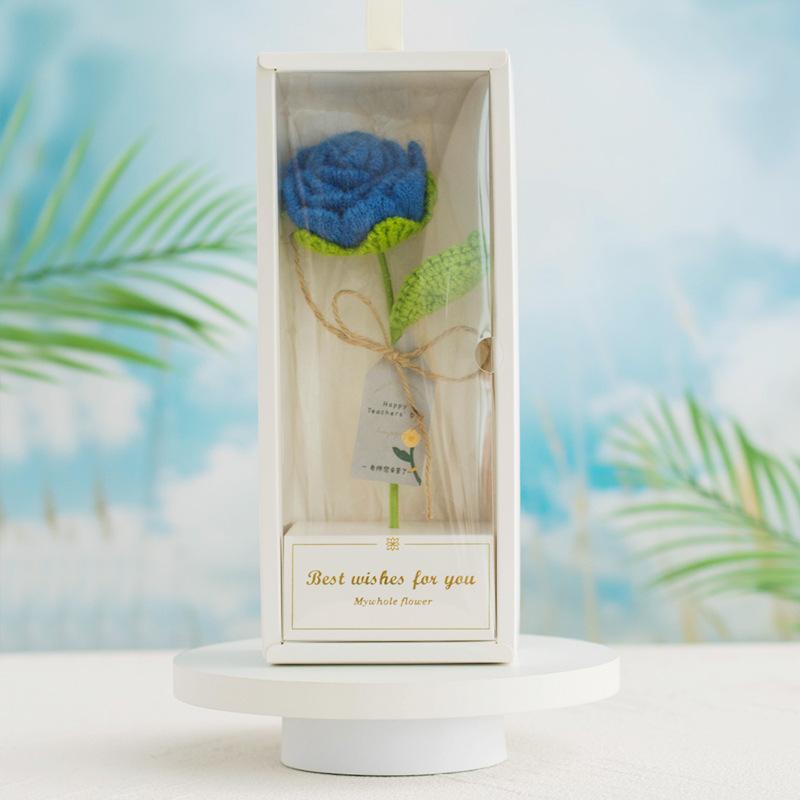 1Pc finished wool hand-crocheted rose artificial flower gift bouquet with box, for home decoration holiday party gifts, Halloween and Christmas gifts
1Pc finished wool hand-crocheted rose artificial flower gift bouquet with box, for home decoration holiday party gifts, Halloween and Christmas gifts