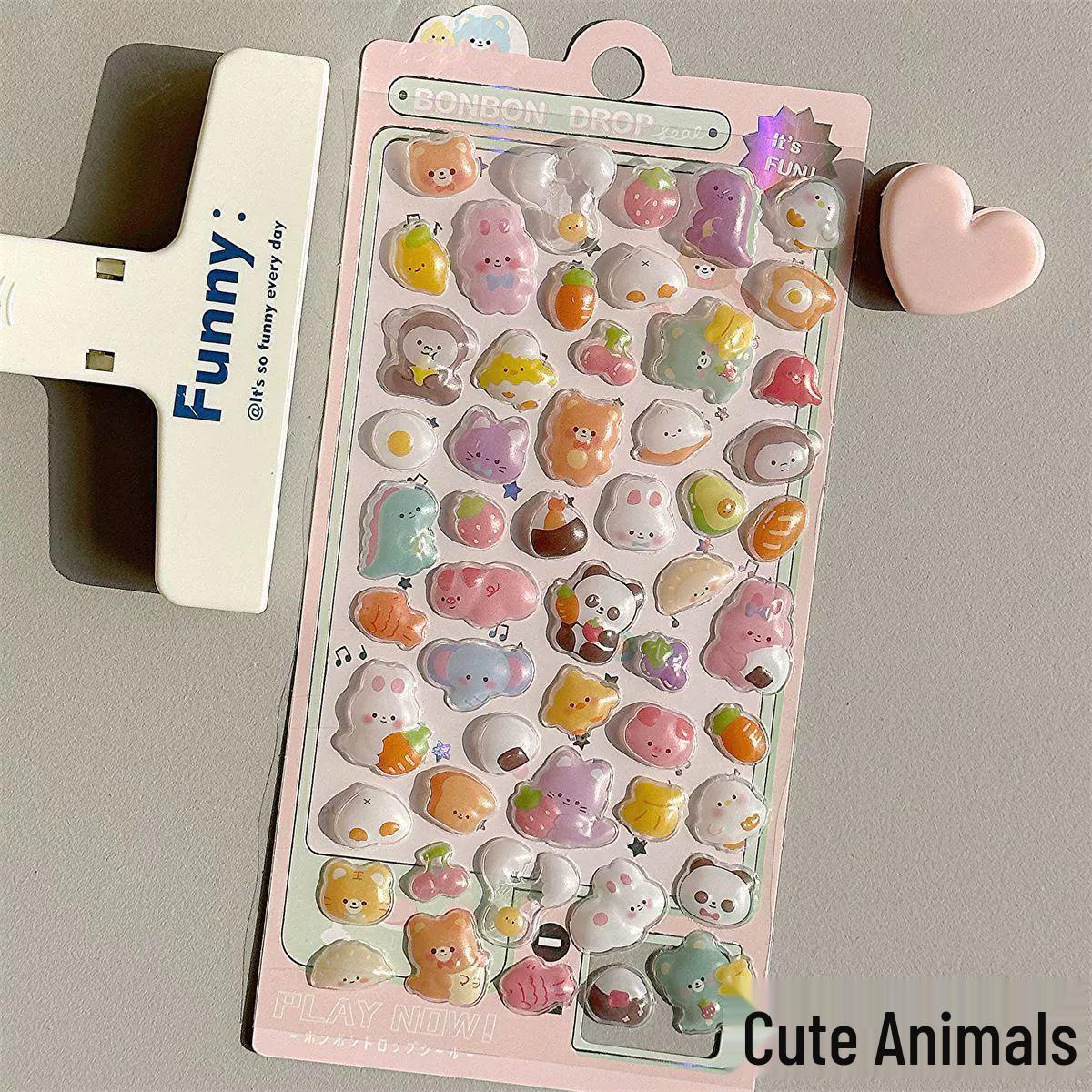 Korean Style 3D Embossed Cartoon Gem Stickers for Kids - Fun, Cute, and Decorative
Korean Style 3D Embossed Cartoon Gem Stickers for Kids - Fun, Cute, and Decorative