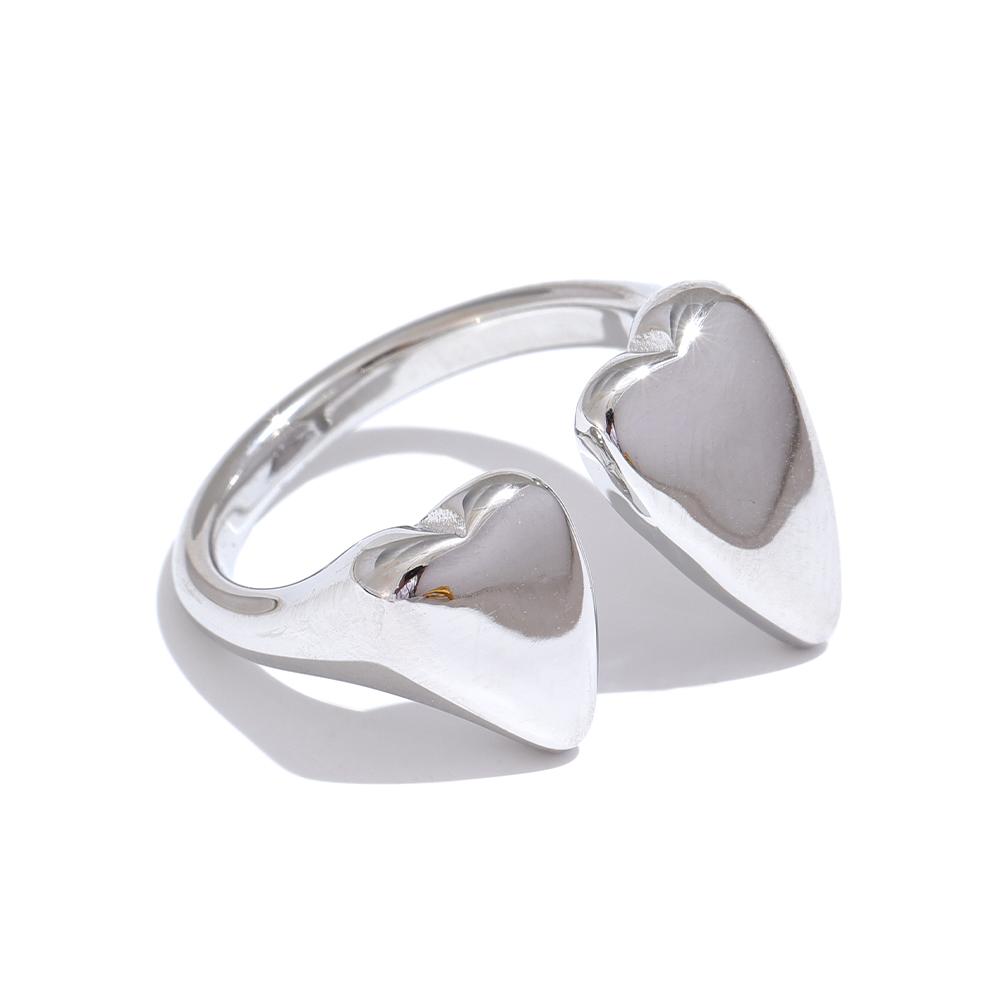 Yhpup Stainless Steel Heart Chic Open Ring Women Unique Fashion Adjustable 18k & Platinum Plated Jewelry Exquisite metal
Yhpup Stainless Steel Heart Chic Open Ring Women Unique Fashion Adjustable 18k & Platinum Plated Jewelry Exquisite metal