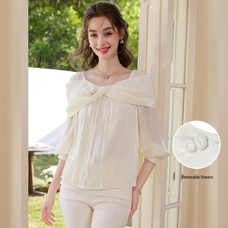 Bailuyu Floral Decor Convertible Neck Long Sleeve Blouse L
Bailuyu Floral Decor Convertible Neck Long Sleeve Blouse L
